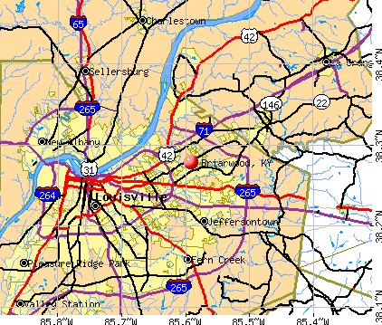 Briarwood, KY map