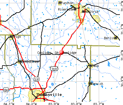 Coolidge, GA map