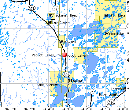 Pequot Lakes, MN map