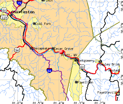 Pratt, WV map