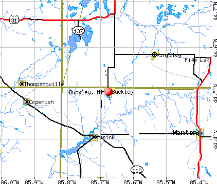 Buckley, MI map