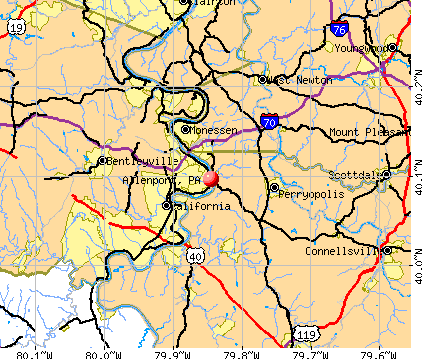 Allenport, PA map