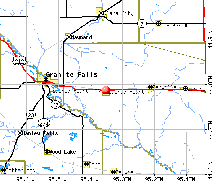 Sacred Heart, MN map