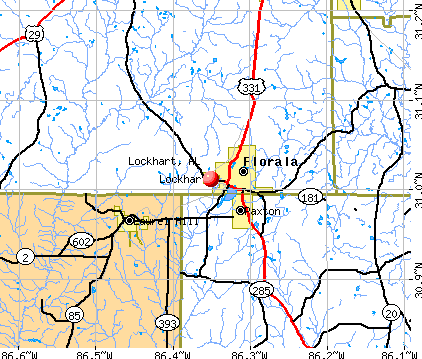 Lockhart, AL map
