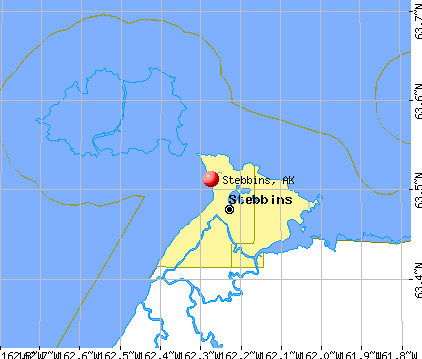 Stebbins, AK map