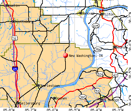 New Washington, IN map
