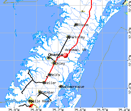 Accomac, VA map