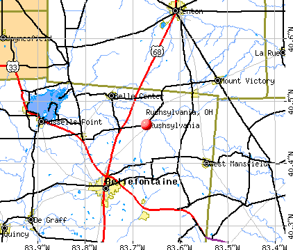Rushsylvania, OH map