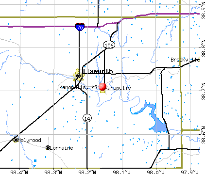 Kanopolis, KS map