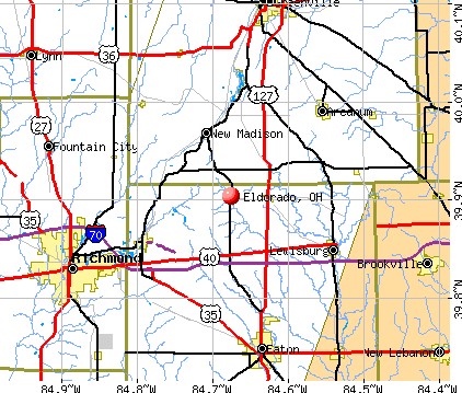 Eldorado, OH map