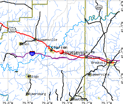 Strattanville, PA map