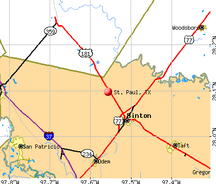 St. Paul, TX map