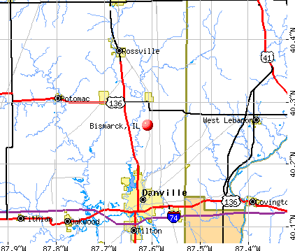 Bismarck, IL map