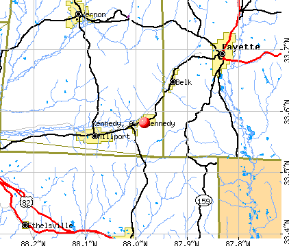Kennedy, AL map