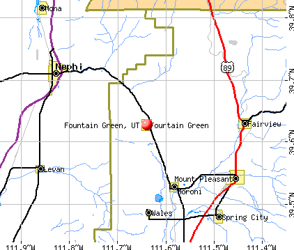 Fountain Green, UT map