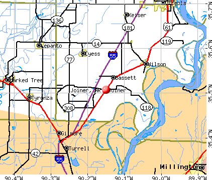 Joiner, AR map