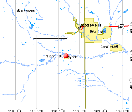 Myton, UT map