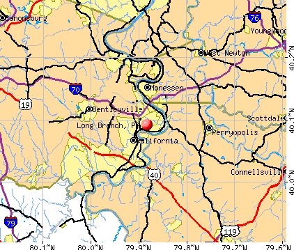 Long Branch, PA map