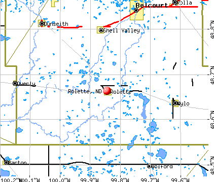 Rolette, ND map