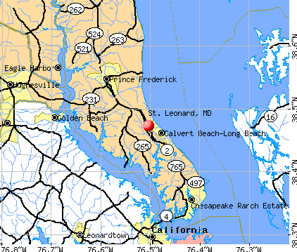 St. Leonard, MD map