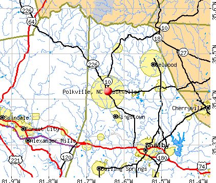 Polkville, NC map