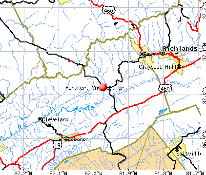 Honaker, VA map