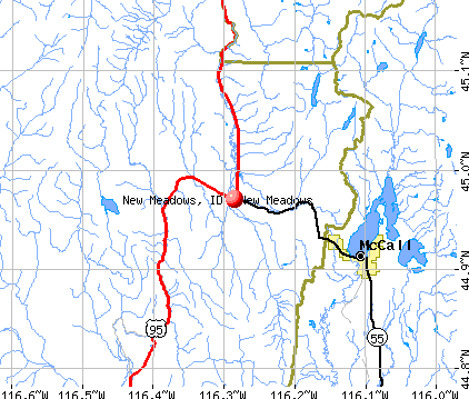 New Meadows, ID map