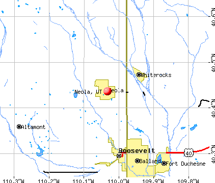Neola, UT map