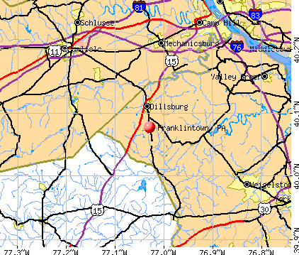 Franklintown, PA map
