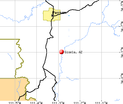 Gisela, AZ map