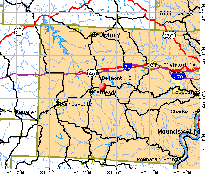 Belmont Ohio Oh 43718 43719 Profile Population Maps Real