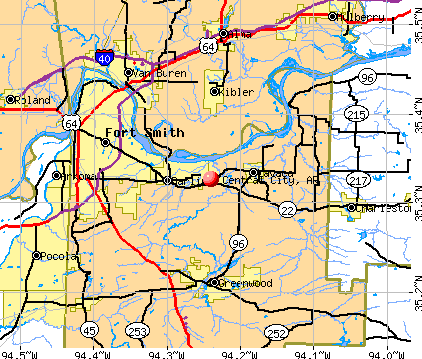 Central City, AR map