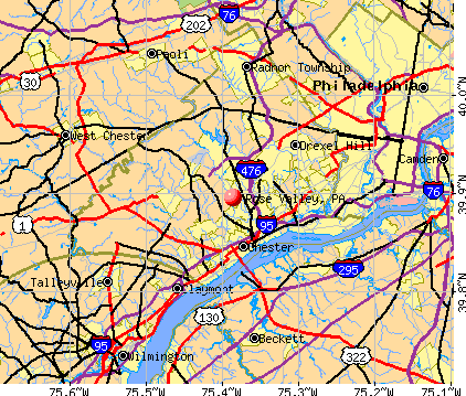 Rose Valley, PA map