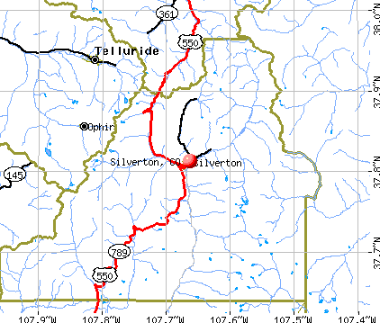 Silverton, CO map