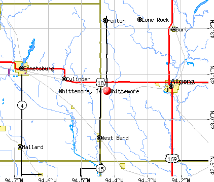 Whittemore, IA map