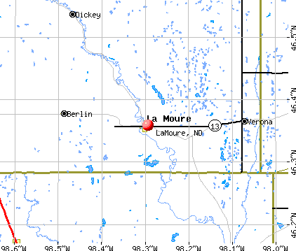LaMoure, ND map