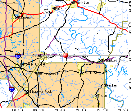 Clintonville, PA map