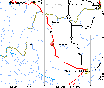Cottonwood, ID map