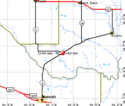 Eldorado, OK map