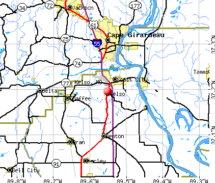 Kelso, MO map