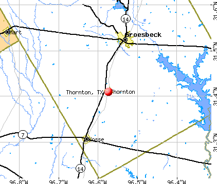Thornton, TX map