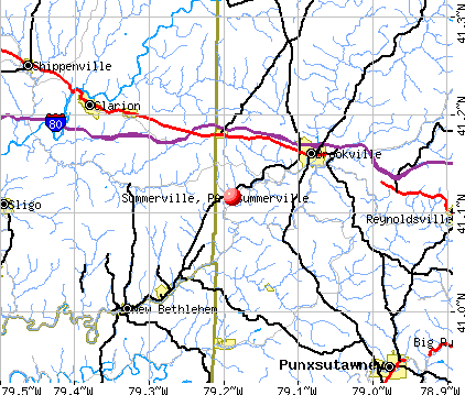 Summerville, PA map