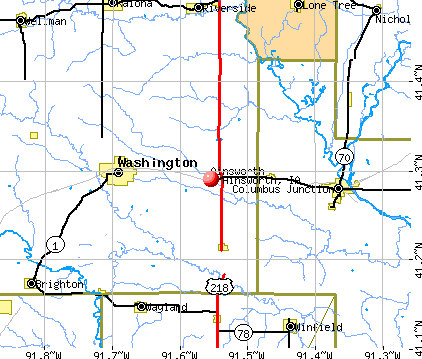 Ainsworth, IA map