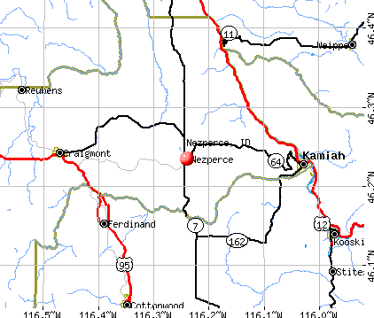 Nezperce, ID map