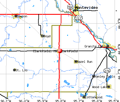 Clarkfield, MN map