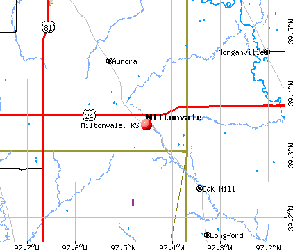 Miltonvale, KS map