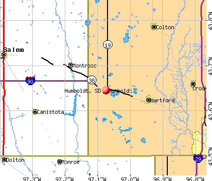 Humboldt, SD map