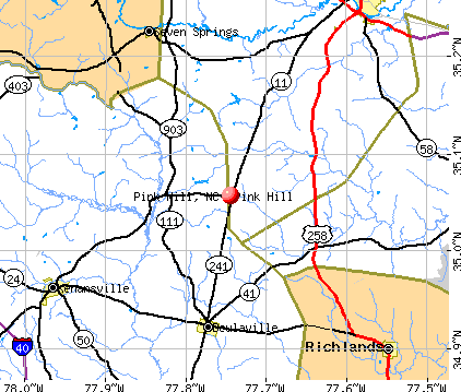 Pink Hill, NC map