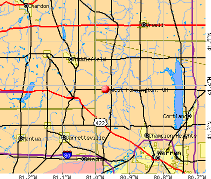 West Farmington, OH map