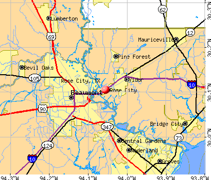 Rose City, TX map